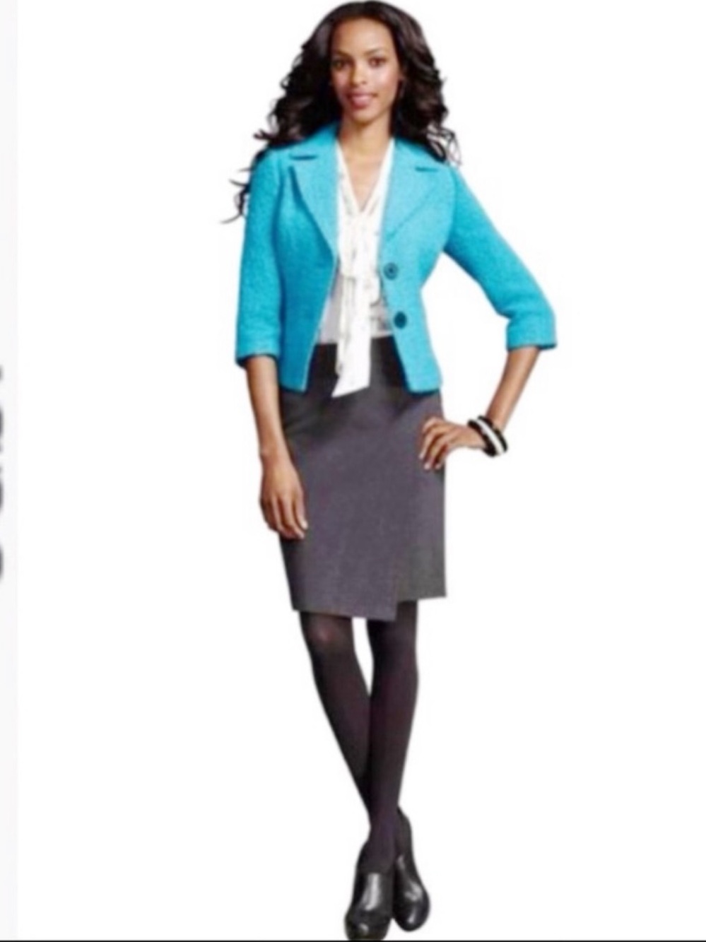 CAbi Faux Wrap Ponte Knit Skirt